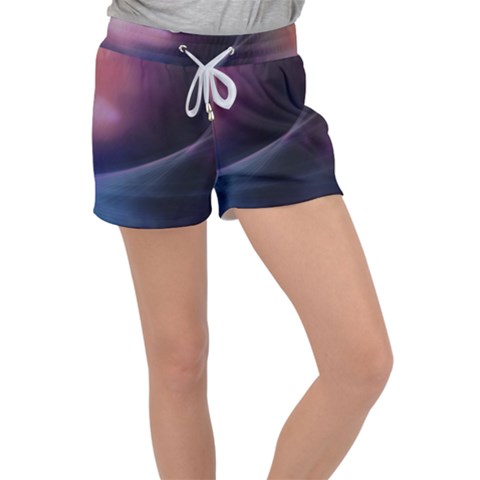 Abstract Form Color Background Women s Velour Lounge Shorts