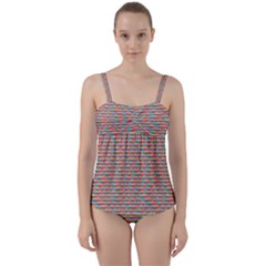 Background Abstract Colorful Twist Front Tankini Set by Nexatart