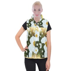 Summer Anemone Sylvestris Women s Button Up Vest by Nexatart