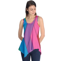 Abstract Background Colorful Strips Sleeveless Tunic by Nexatart
