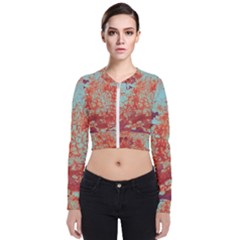 Orange Blue Rust Colorful Texture Bomber Jacket by Nexatart