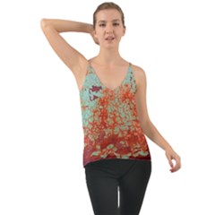 Orange Blue Rust Colorful Texture Cami by Nexatart