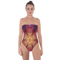 Fractal Abstract Artistic Tie Back One Piece Swimsuit by Nexatart