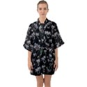 Tropical pattern Quarter Sleeve Kimono Robe View1