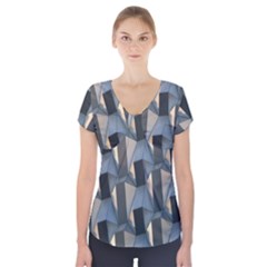 Pattern Texture Form Background Short Sleeve Front Detail Top by Nexatart