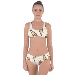 Pattern Sweet Seamless Background Criss Cross Bikini Set by Nexatart