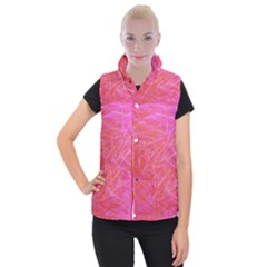 Pink Background Abstract Texture Women s Button Up Vest by Nexatart