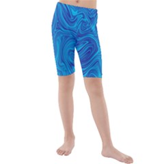 Abstract Pattern Art Desktop Shape Kids  Mid Length Swim Shorts by Nexatart