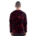 Seamless Dark Burgundy Red seamless tiny florals Hooded Windbreaker (Men) View2