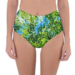 Forest   Strain Towards The Light Reversible High-waist Bikini Bottoms by FunnyCow