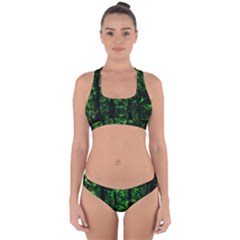 Emerald Forest Cross Back Hipster Bikini Set by FunnyCow