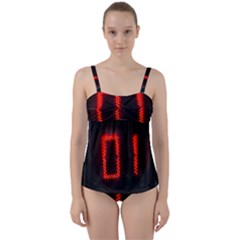 The Time Is Now Twist Front Tankini Set by FunnyCow