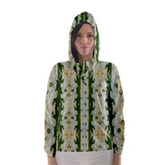 Fantasy Jasmine Paradise Bloom Hooded Windbreaker (women) by pepitasart