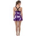 PURPLE Ruffle Top Dress Swimsuit View2