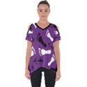 PURPLE Cut Out Side Drop Tee View1