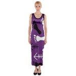 PURPLE Fitted Maxi Dress