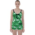 GREEN Tie Front Two Piece Tankini