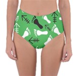 GREEN Reversible High-Waist Bikini Bottoms