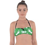 GREEN Halter Bandeau Bikini Top