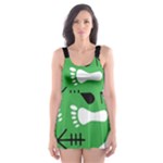 GREEN Skater Dress Swimsuit