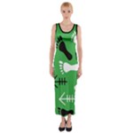 GREEN Fitted Maxi Dress