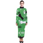 GREEN Turtleneck Maxi Dress