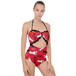 RED SWATCH#2 Scallop Top Cut Out Swimsuit
