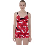 RED SWATCH#2 Tie Front Two Piece Tankini