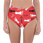 RED SWATCH#2 Reversible High-Waist Bikini Bottoms