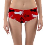 RED SWATCH#2 Reversible Mid-Waist Bikini Bottoms