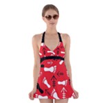 RED SWATCH#2 Halter Dress Swimsuit 