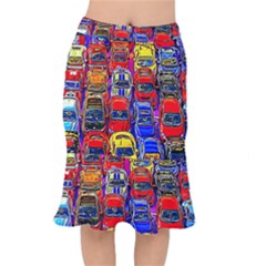 Colorful Toy Racing Cars Mermaid Skirt by FunnyCow