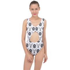 Owls And Pentacles Center Cut Out Swimsuit by IIPhotographyAndDesigns