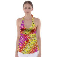 Festive Music Tribute In Rainbows Babydoll Tankini Top by pepitasart