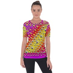 Festive Music Tribute In Rainbows Short Sleeve Top by pepitasart