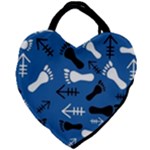 BLUE #2 Giant Heart Shaped Tote