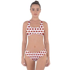 Red Peppers Pattern Criss Cross Bikini Set by SuperPatterns