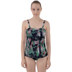 Cool Twist Front Tankini Set