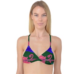 Pink Guitar Reversible Tri Bikini Top