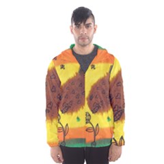 Pirana Eating Flower Hooded Windbreaker (men)