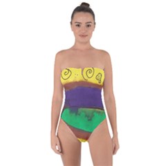 Landscape Egg Tie Back One Piece Swimsuit