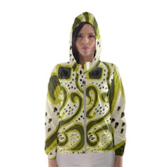 Yellow Swirls Hooded Windbreaker (women)