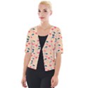 Heart Cherries Cream Cropped Button Cardigan View1