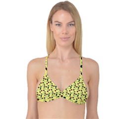 Yellow Heart Cherries Reversible Tri Bikini Top