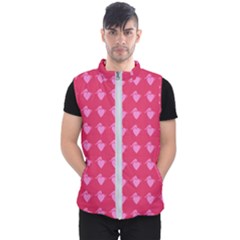 Punk Heart Pink Men s Puffer Vest