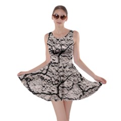 Earth  Dark Soil With Cracks Skater Dress by FunnyCow