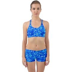 Blue Clear Water Texture Back Web Gym Set by FunnyCow