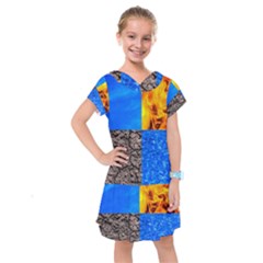 The Fifth Inside Funny Pattern Kids  Drop Waist Dress by FunnyCow