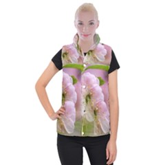 Single Almond Flower Women s Button Up Vest by FunnyCow