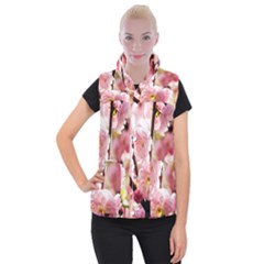 Blooming Almond At Sunset Women s Button Up Vest by FunnyCow